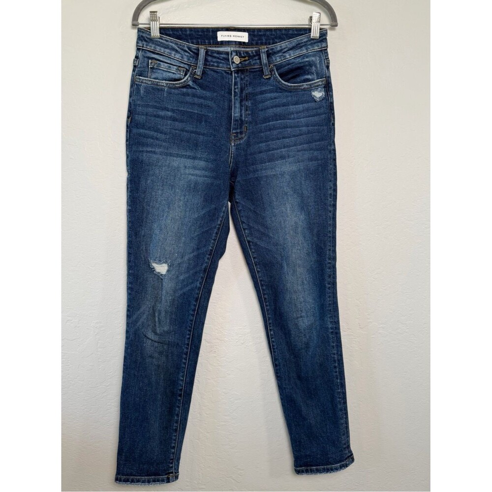 Flying Monkey High-Rise Skinny Jeans in Medium-Dark Wash - Size 28